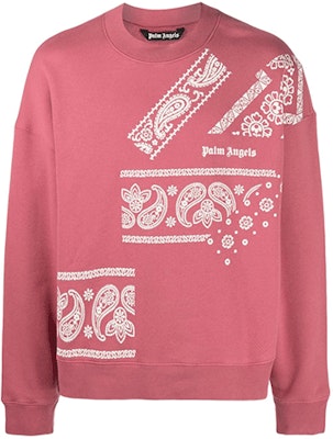 パームエンジェルス FW21 ペイズリー ロゴ クルーネック スウェットシャツ ピンク PMBA026F21FLE0112805 Buy パームエンジェルス FW21 ペイズリー ロゴ クルーネック スウェットシャツ ピンク PMBA026F21FLE0112805