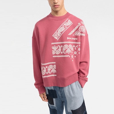パームエンジェルス FW21 ペイズリー ロゴ クルーネック スウェットシャツ ピンク PMBA026F21FLE0112805 Lookbook パームエンジェルス FW21 ペイズリー ロゴ クルーネック スウェットシャツ ピンク PMBA026F21FLE0112805