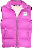 PALM ANGELS FW21 Purple Padded Vest with Palm Tree Logo Patch. PMEA171F21FAB0013201 PALM ANGELS FW21 Purple Padded Vest with Palm Tree Logo Patch. PMEA171F21FAB0013201