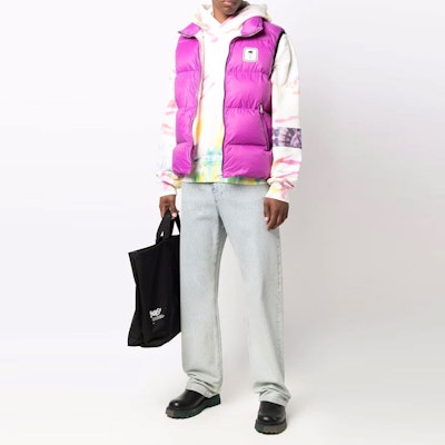 PALM ANGELS FW21 紫色棉衣背心棕榈树标志补丁. PMEA171F21FAB0013201 Lookbook PALM ANGELS FW21 紫色棉衣背心棕榈树标志补丁. PMEA171F21FAB0013201