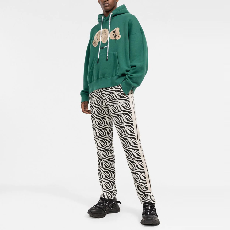 PALM ANGELS FW21 Solid Color Bear Print Hoodie Green PMBB058F21FLE0125760 圖 3