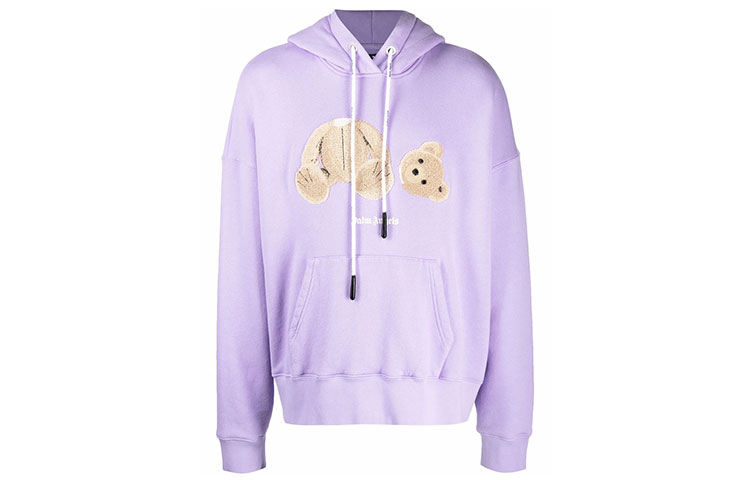 Order Palm Angels FW21 Teddy Bear Graphic Hoodie Purple Fashion. PMBB058F21FLE0073660