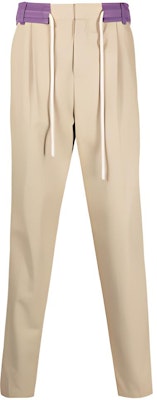 PALM ANGELS FW22 Beige Side Stripe Drawstring Casual Pants. PMCA112F22FAB0016137 Buy PALM ANGELS FW22 Beige Side Stripe Drawstring Casual Pants. PMCA112F22FAB0016137
