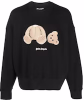 Palm Angels FW22 Black Bear Graphic Long Sleeve Cartoon Sweatshirt PMBA026C99FLE0051060 Palm Angels FW22 Black Bear Graphic Long Sleeve Cartoon Sweatshirt PMBA026C99FLE0051060