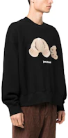 Purchase Palm Angels FW22 Sudadera Negra Gráfica Oso Manga Larga de Dibujo Animado PMBA026C99FLE0051060