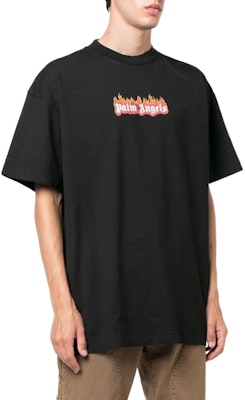 팜엔젤스 FW22 블랙 크루넥 반팔 캐주얼 티셔츠. PMAA072F22JER0041001 Purchase 팜엔젤스 FW22 블랙 크루넥 반팔 캐주얼 티셔츠. PMAA072F22JER0041001