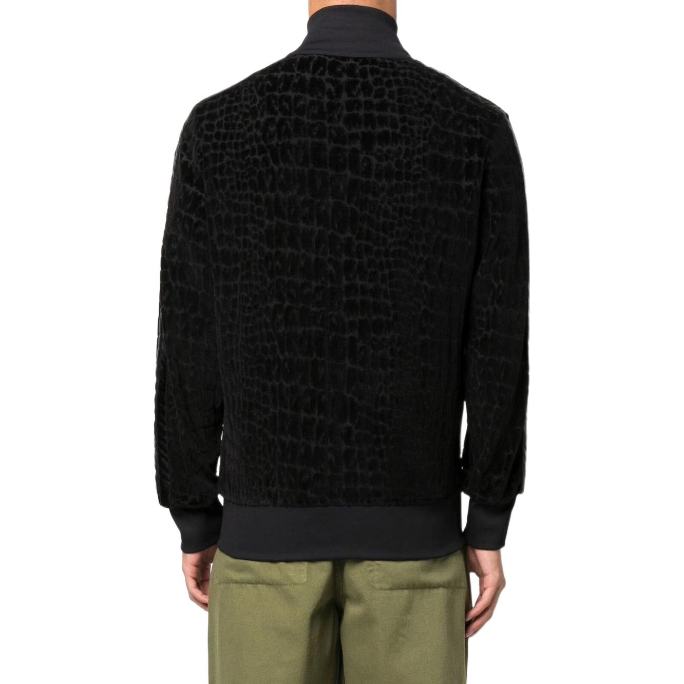 Shop 팜엔젤스 FW22 블랙 레터 프린트 하이넥 집업 스웻셔츠. PMBD001F22FAB0101001