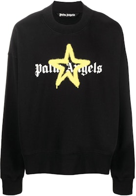 PALM ANGELS FW22 Logo Bintang Hitam Sweatshirt Crewneck. PMBA026C99FLE0081018 Buy PALM ANGELS FW22 Logo Bintang Hitam Sweatshirt Crewneck. PMBA026C99FLE0081018