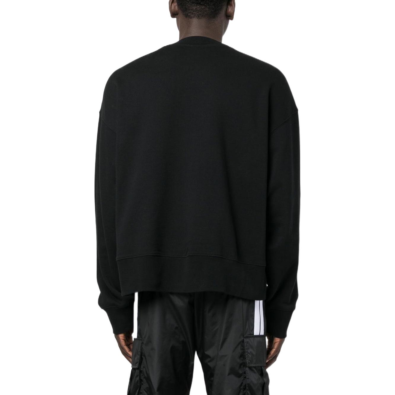 Shop PALM ANGELS FW22 Logo Bintang Hitam Sweatshirt Crewneck. PMBA026C99FLE0081018