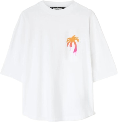 Palm Angels FW22 Kaos Putih Gradient Logo Spray Effect PMAA002F22JER0040132 Order Palm Angels FW22 Kaos Putih Gradient Logo Spray Effect PMAA002F22JER0040132