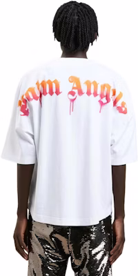 Palm Angels FW22 Kaos Putih Gradient Logo Spray Effect PMAA002F22JER0040132 Purchase Palm Angels FW22 Kaos Putih Gradient Logo Spray Effect PMAA002F22JER0040132