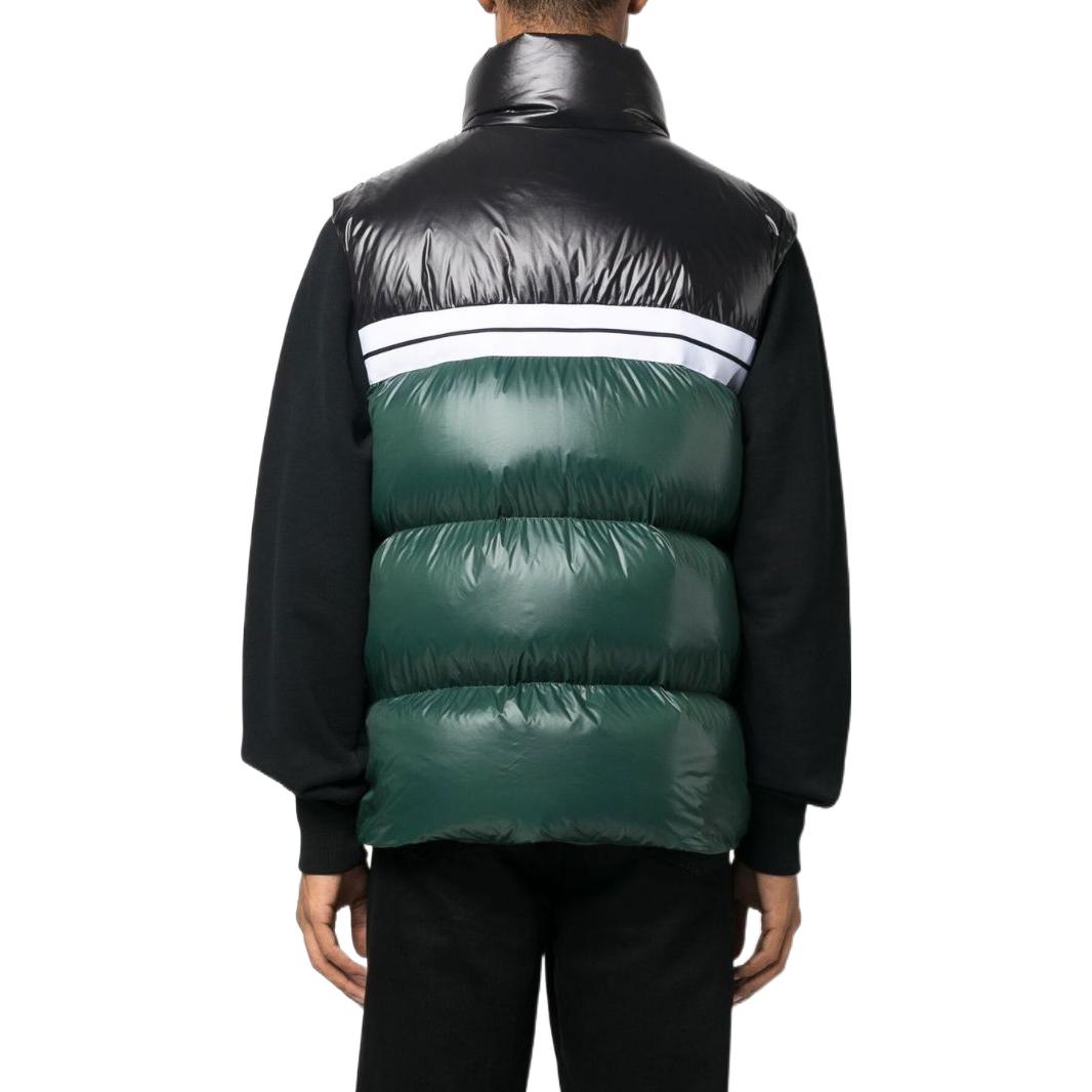 Purchase 팜엔젤스 FW22 그린 컬러블록 퍼퍼 베스트. PMED018F22FAB0015510