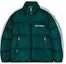Buy PALM ANGELS FW22 Green Puffer Jacket with Solid Stripes and Logo Print. PMED019F22FAB0015501
