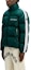 Sizing PALM ANGELS FW22 Green Puffer Jacket with Solid Stripes and Logo Print. PMED019F22FAB0015501