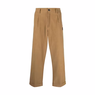 PALM ANGELS FW22 High-Waisted Straight-Leg Casual Pants Beige. PMCA096F21FAB00161376137