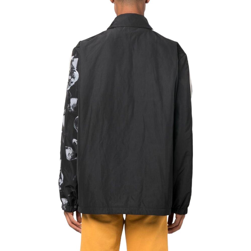 Shop Palm Angels FW22  Letter Print Jacket Black PMEA076F22FAB0021001