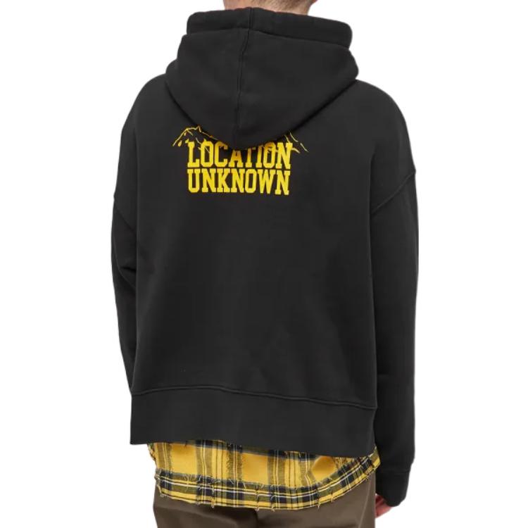 Shop 棕榈天使 FW22 标志印花连帽衫 黑色 PMBB058F21FLE0021018