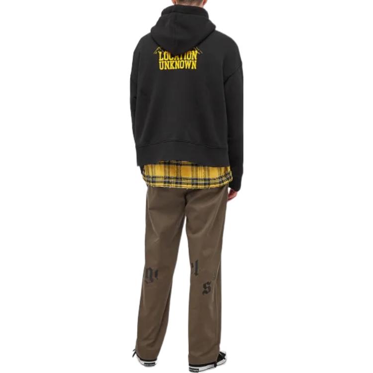 Purchase 棕榈天使 FW22 标志印花连帽衫 黑色 PMBB058F21FLE0021018