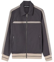 Palm Angels FW22 Striped Zip-Up Jacket Dark Grey. PMBD038F22FAB0010703 Palm Angels FW22 Striped Zip-Up Jacket Dark Grey. PMBD038F22FAB0010703