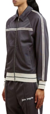 Palm Angels 2022秋冬款深灰色条纹拉链夹克. PMBD038F22FAB0010703 Purchase Palm Angels 2022秋冬款深灰色条纹拉链夹克. PMBD038F22FAB0010703