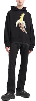 パームエンジェルス FW22 バナナプリント プルオーバーフーディー ブラック PMBB058F22FLE0091018 Shop パームエンジェルス FW22 バナナプリント プルオーバーフーディー ブラック PMBB058F22FLE0091018