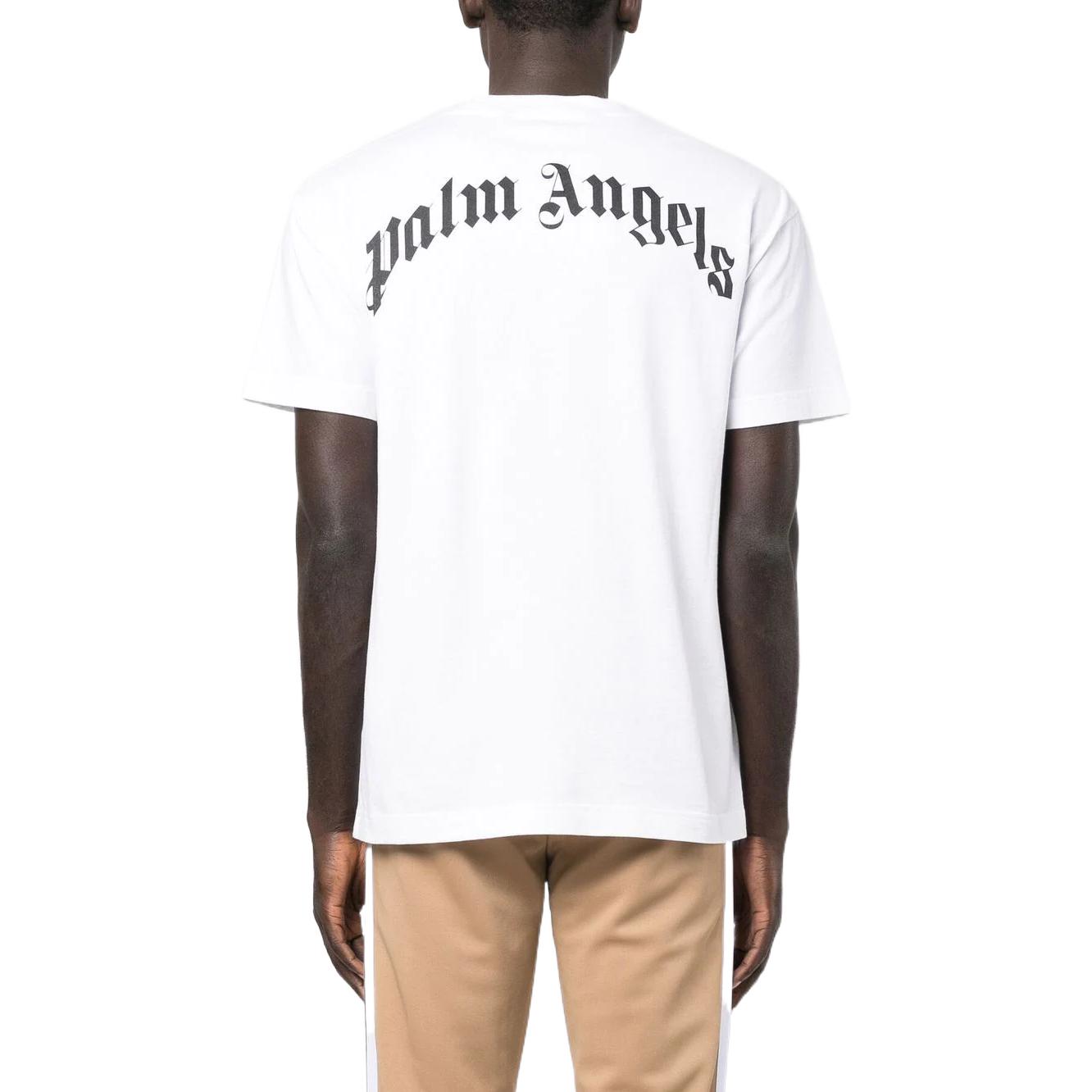 PALM ANGELS FW22 Bear Graphic Print Casual White T-Shirt for Men PMAA001C99JER0140160 圖 4