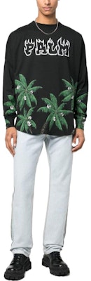 PALM ANGELS 2022秋冬黑色卫衣 植物标志字母印花男款 PMAB001S23JER0021055 Lookbook PALM ANGELS 2022秋冬黑色卫衣 植物标志字母印花男款 PMAB001S23JER0021055