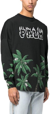 PALM ANGELS 2022秋冬黑色卫衣 植物标志字母印花男款 PMAB001S23JER0021055 Purchase PALM ANGELS 2022秋冬黑色卫衣 植物标志字母印花男款 PMAB001S23JER0021055