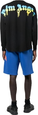 Palm Angels FW22 Camiseta Negra Manga Larga con Estampado Botánico. PMAB001F22JER0031055 Shop Palm Angels FW22 Camiseta Negra Manga Larga con Estampado Botánico. PMAB001F22JER0031055