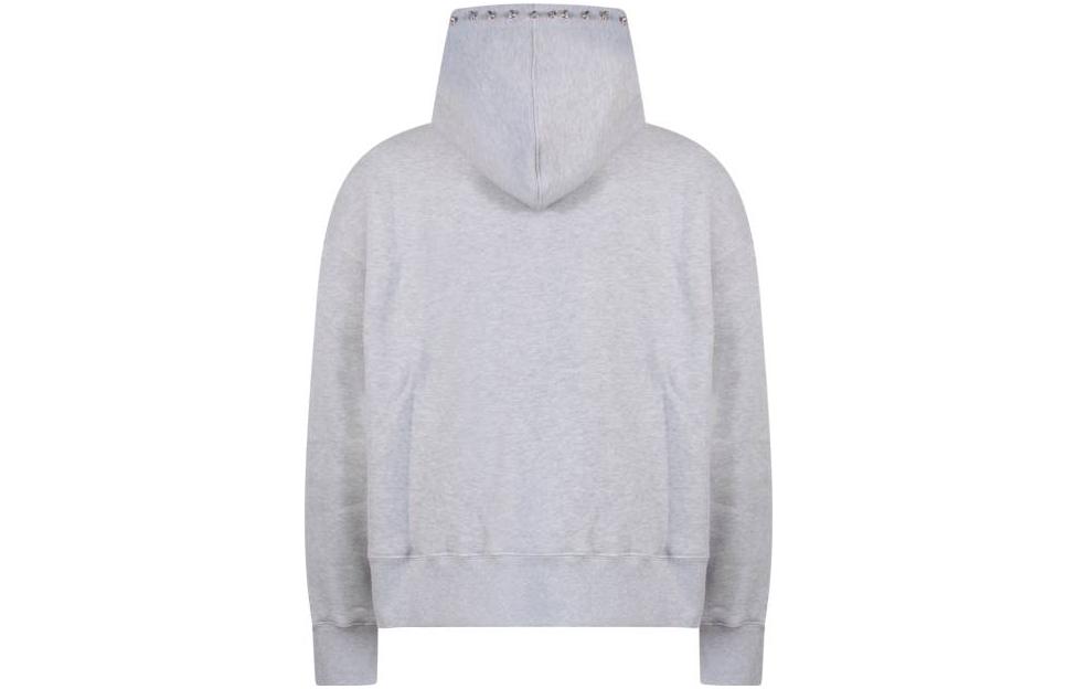 Lookbook PALM ANGELS 2022秋冬卡通图案铆钉连帽衫男士灰色长袖上衣 PMBB058F22FLE0010560