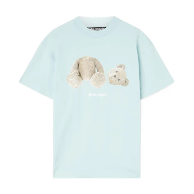 PALM ANGELS FW22 Cartoon Print Crewneck T-Shirt Unisex Light Blue PMAA001C99JER0144060