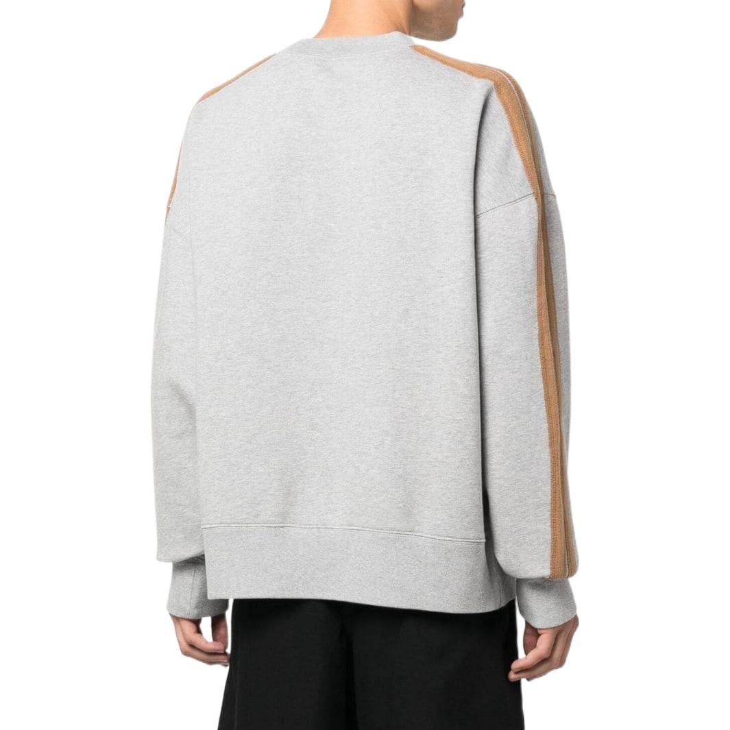 Palm Angels FW22 Embroidered Stripe Crewneck Pullover Sweatshirt Grey Men. PMBA067F22FLE00108100810 圖 4