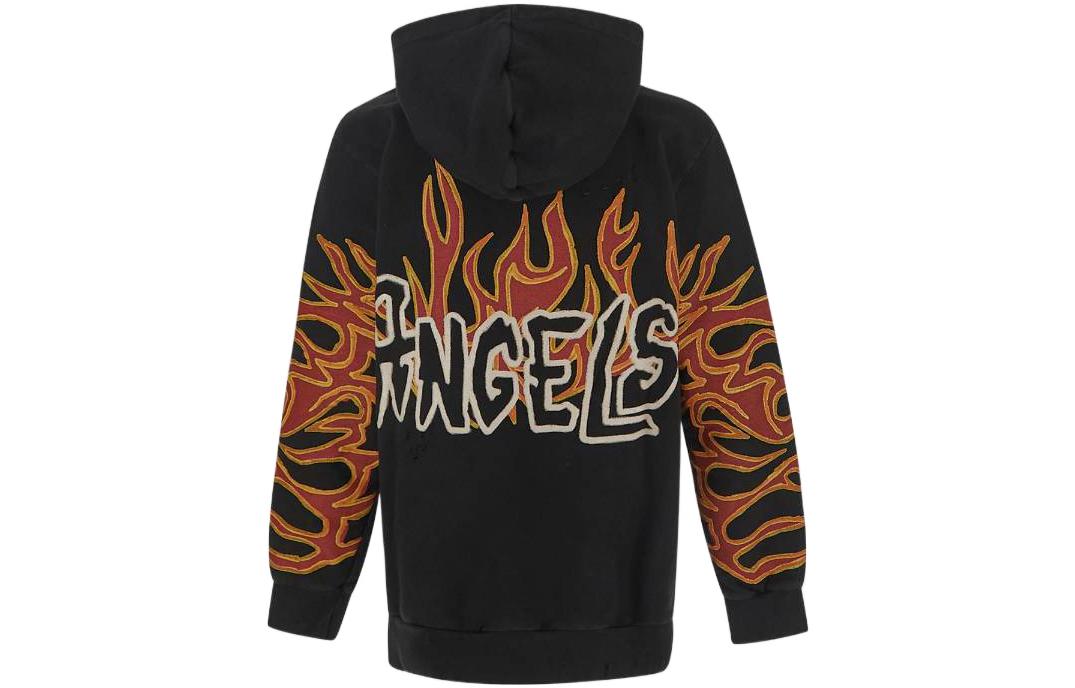 PALM ANGELS FW22 Flame Logo Print Black Hoodie Men’s Long Sleeve. PMBB117F22FLE0021001 圖 3