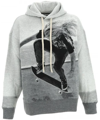 Palm Angels FW22 Graphic Skate Print Pullover Hoodie Grey PMHA055KNI0010810 Buy Palm Angels FW22 Graphic Skate Print Pullover Hoodie Grey PMHA055KNI0010810