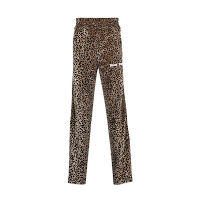 PALM ANGELS FW22 Leopard Straight Track Pants Yellow Men’s. PMCJ001F22FAB01076017601