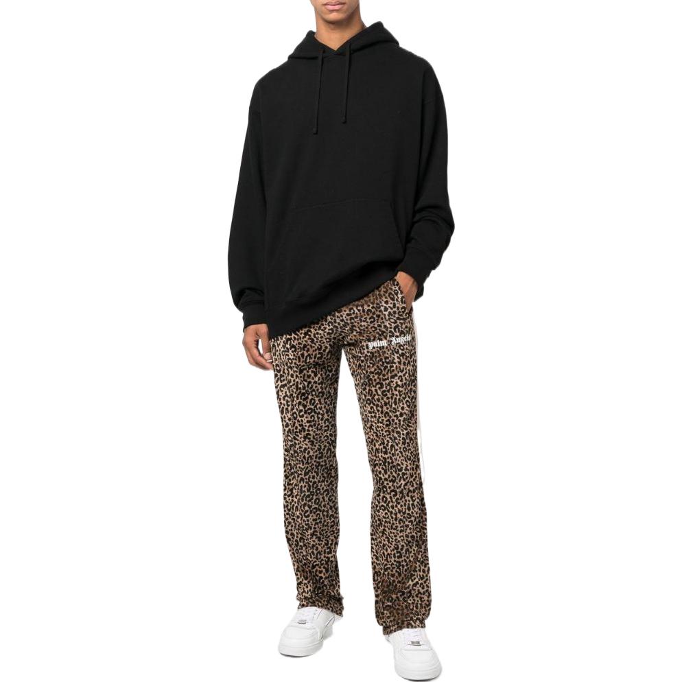 Lookbook PALM ANGELS FW22 Leopard Straight Track Pants Yellow Men’s. PMCJ001F22FAB01076017601