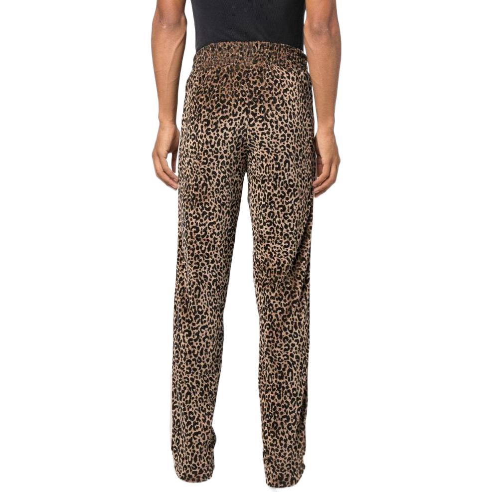 Shop PALM ANGELS FW22 Leopard Straight Track Pants Yellow Men’s. PMCJ001F22FAB01076017601