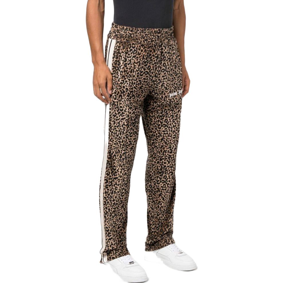 Purchase PALM ANGELS FW22 Leopard Straight Track Pants Yellow Men’s. PMCJ001F22FAB01076017601