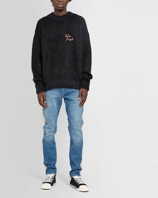 パームエンジェルス FW22 ロゴ刺繍 クルーネック セーター ブラック PMHE007F22KNI0021032 Lookbook パームエンジェルス FW22 ロゴ刺繍 クルーネック セーター ブラック PMHE007F22KNI0021032