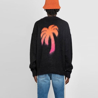 パームエンジェルス FW22 ロゴ刺繍 クルーネック セーター ブラック PMHE007F22KNI0021032 Purchase パームエンジェルス FW22 ロゴ刺繍 クルーネック セーター ブラック PMHE007F22KNI0021032