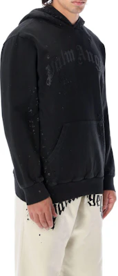 Palm Angels FW22 Logo Print Pullover Hoodie Black Menswear PMBB117F22FLE0041010 Purchase Palm Angels FW22 Logo Print Pullover Hoodie Black Menswear PMBB117F22FLE0041010