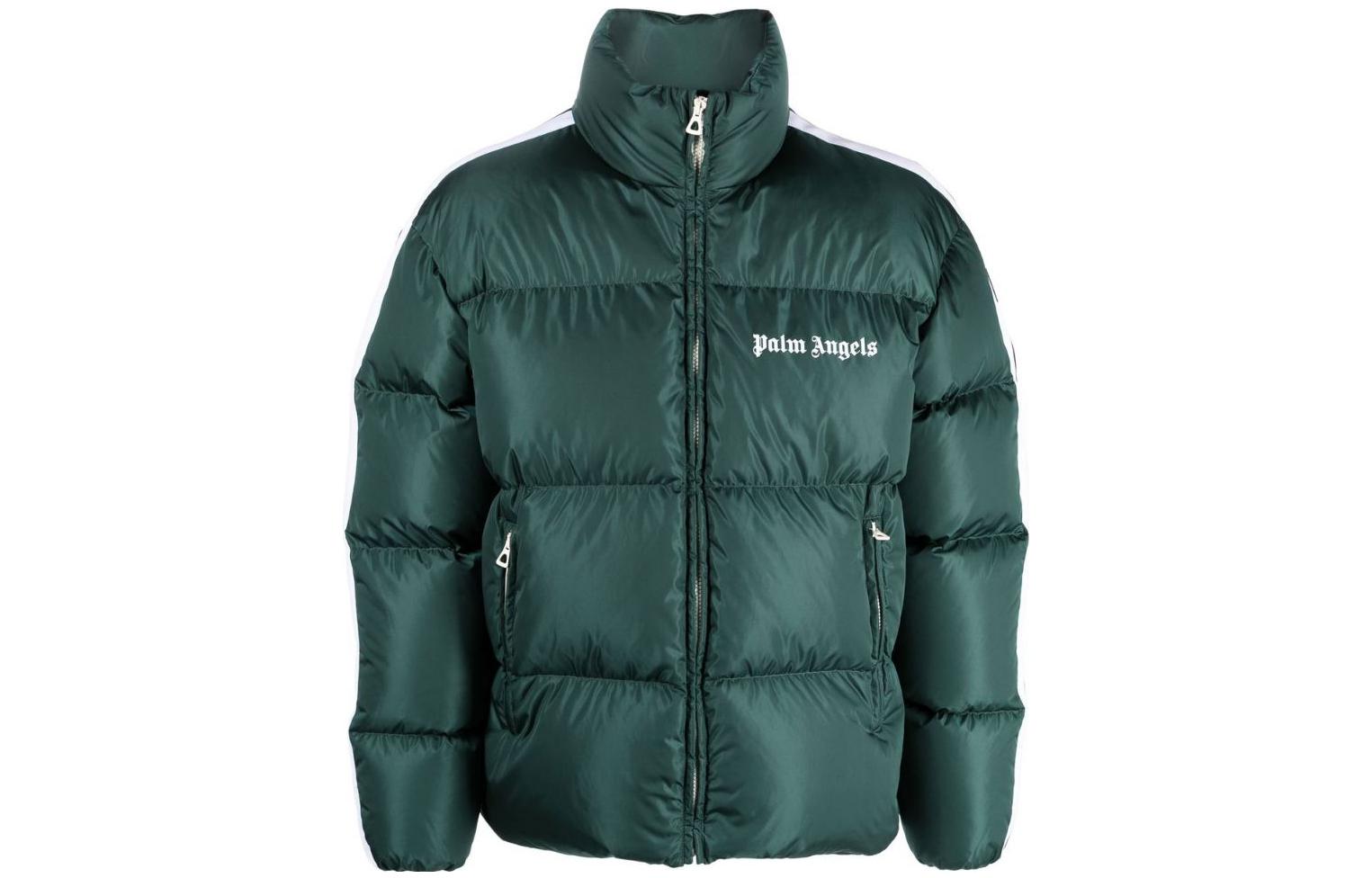 PALM ANGELS FW22 Logo Print Zip-Up Track Jacket Green - . PMED019C99FAB0015501 圖 2