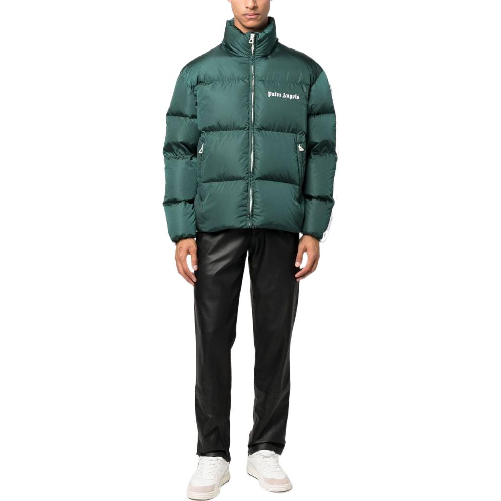 PALM ANGELS FW22 Logo Print Zip-Up Track Jacket Green - . PMED019C99FAB0015501 圖 3