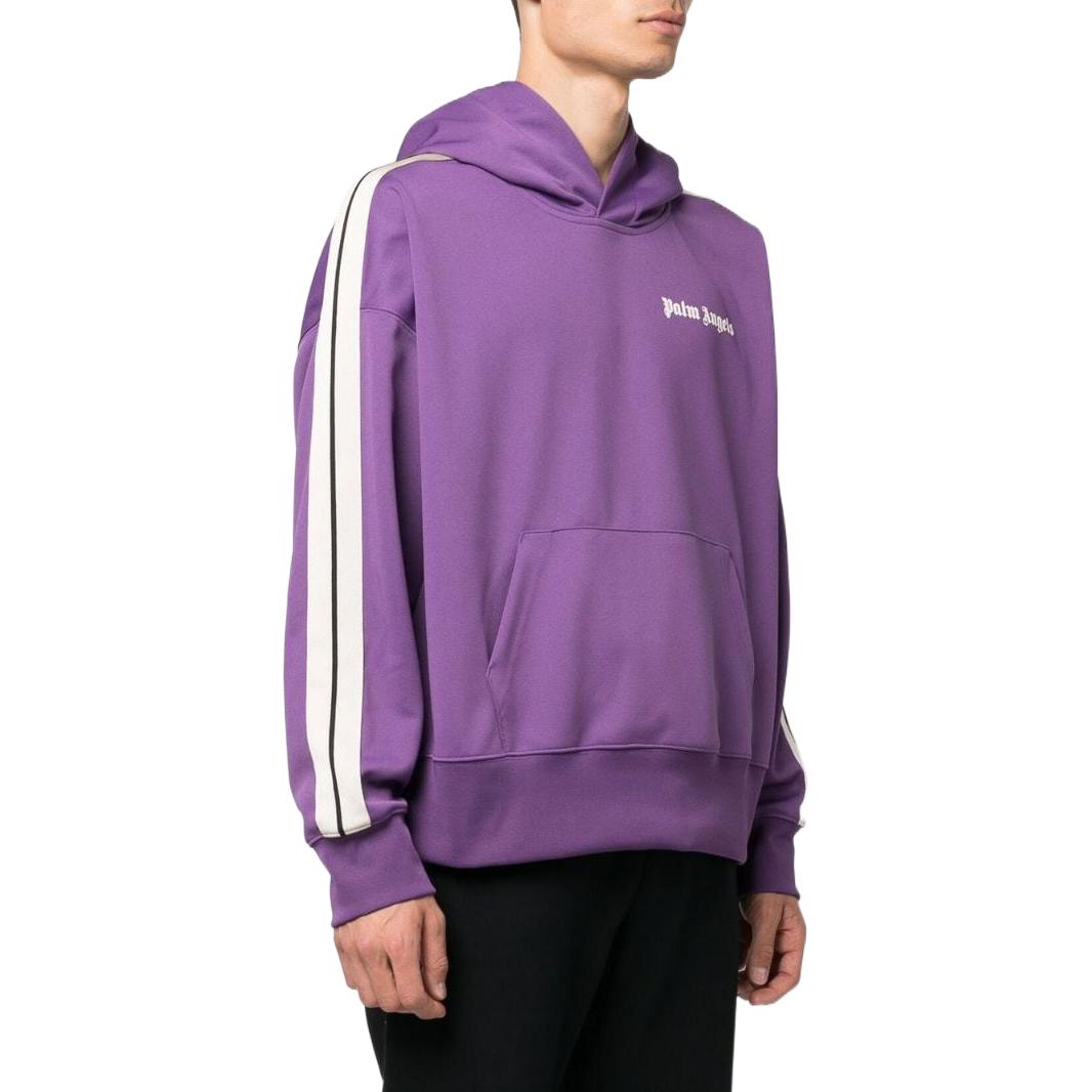 Purchase PALM ANGELS FW22 Purple Logo Print Hoodie  Long Sleeve. PMBD043F22FAB00237033703