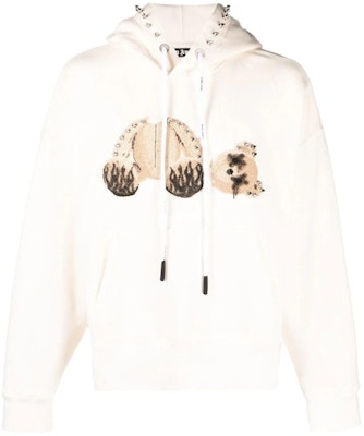 PALM ANGELS FW22 鉚釘抽繩連帽衫 米色 男裝連帽衛衣 PMBB058F22FLE0020460 Buy PALM ANGELS FW22 鉚釘抽繩連帽衫 米色 男裝連帽衛衣 PMBB058F22FLE0020460