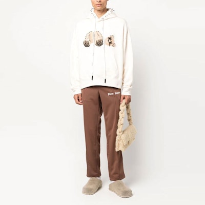 PALM ANGELS FW22 鉚釘抽繩連帽衫 米色 男裝連帽衛衣 PMBB058F22FLE0020460 Lookbook PALM ANGELS FW22 鉚釘抽繩連帽衫 米色 男裝連帽衛衣 PMBB058F22FLE0020460