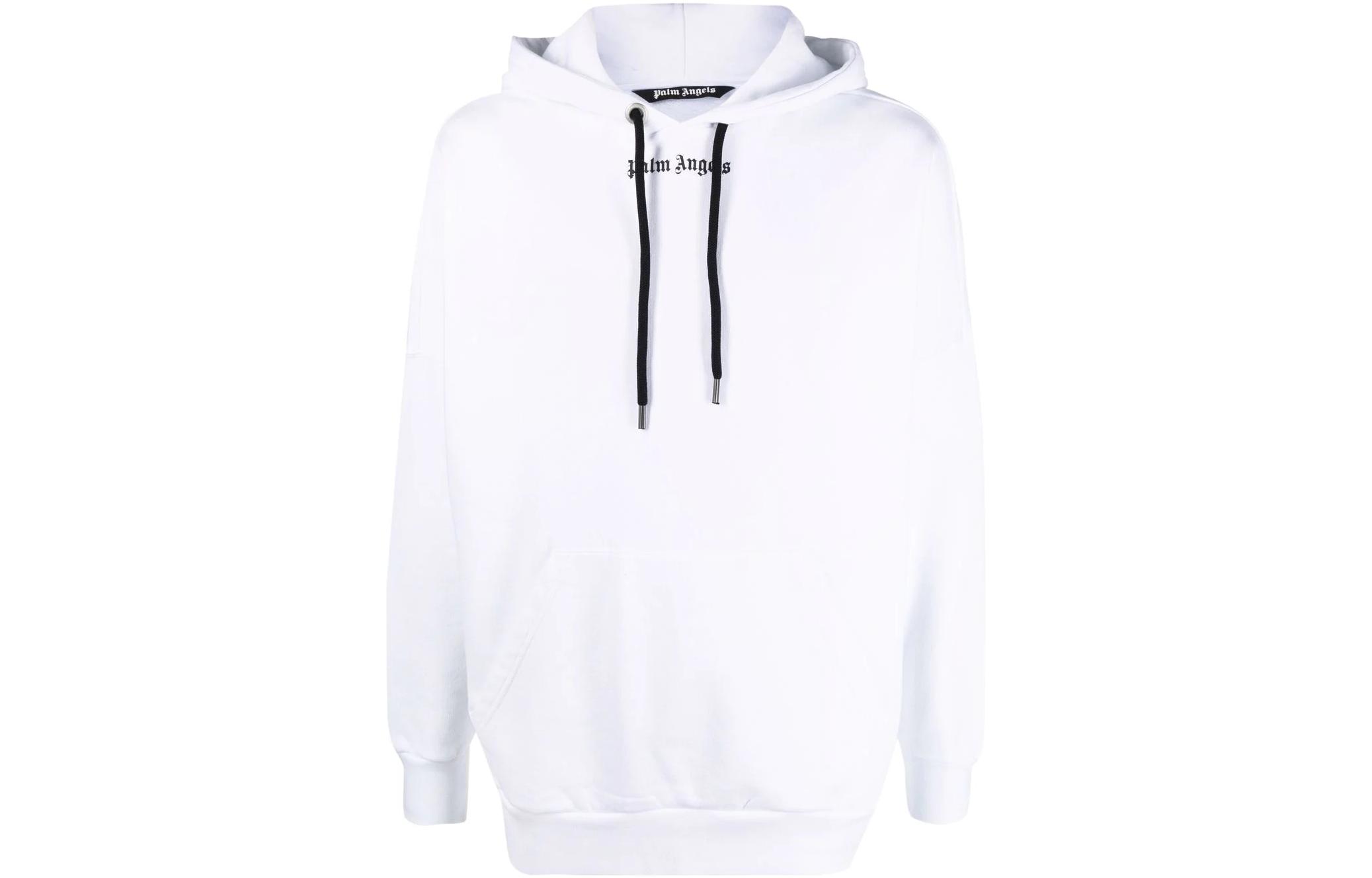 Order Palm Angels FW22 白色連帽衫附Logo印花與抽繩 PMBB036C99FLE0010110