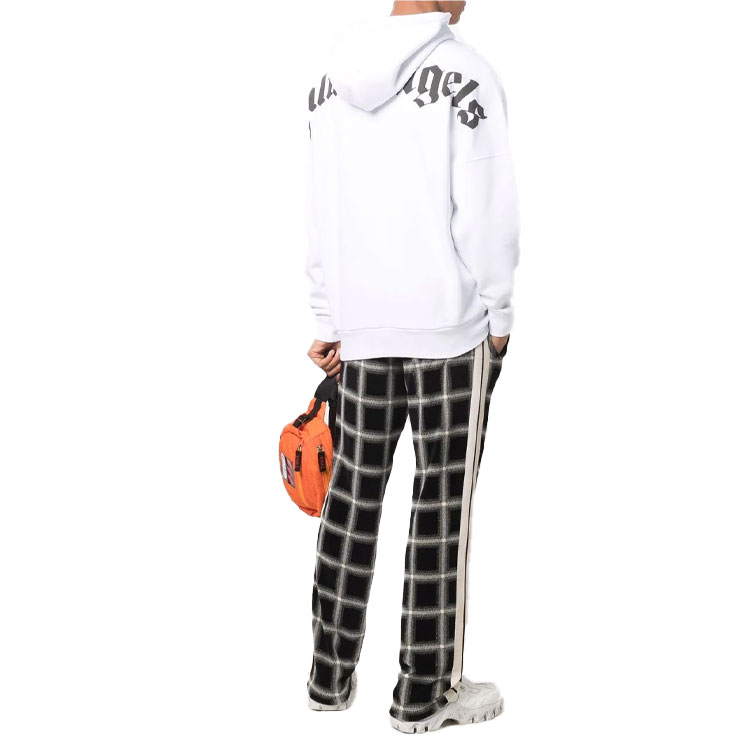 Purchase Palm Angels FW22 白色連帽衫附Logo印花與抽繩 PMBB036C99FLE0010110