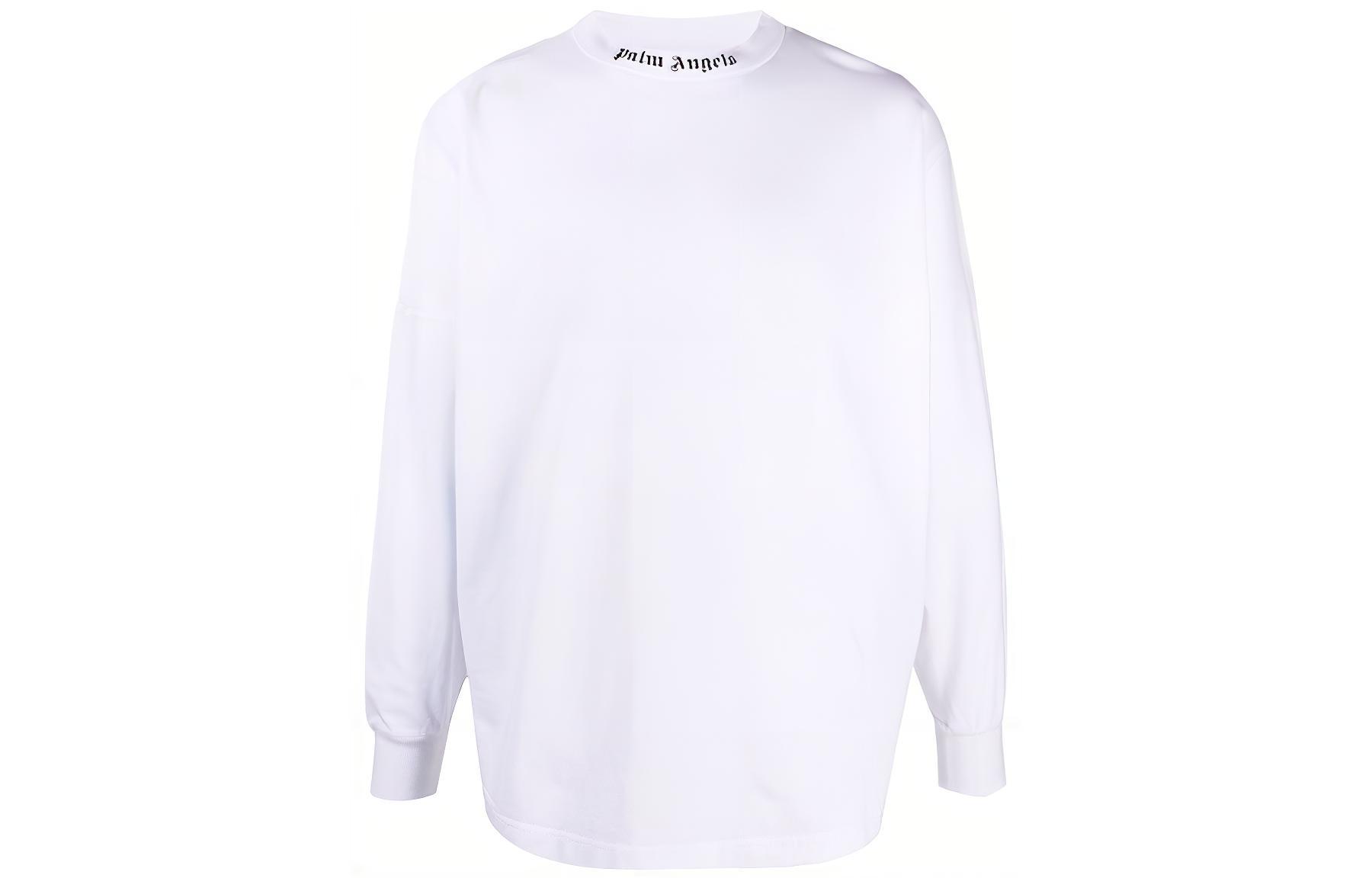 Palm Angels FW22 White Pullover Hoodie with Large Back Logo Print Pmab001c99jer0030132