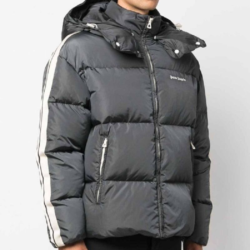 PALM ANGELS FW23  Solid Color Zip Hoodie Jacket - Dark Gray. PMED028F23FAB0040701 圖 4